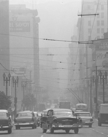 Smog in downtown L.A.